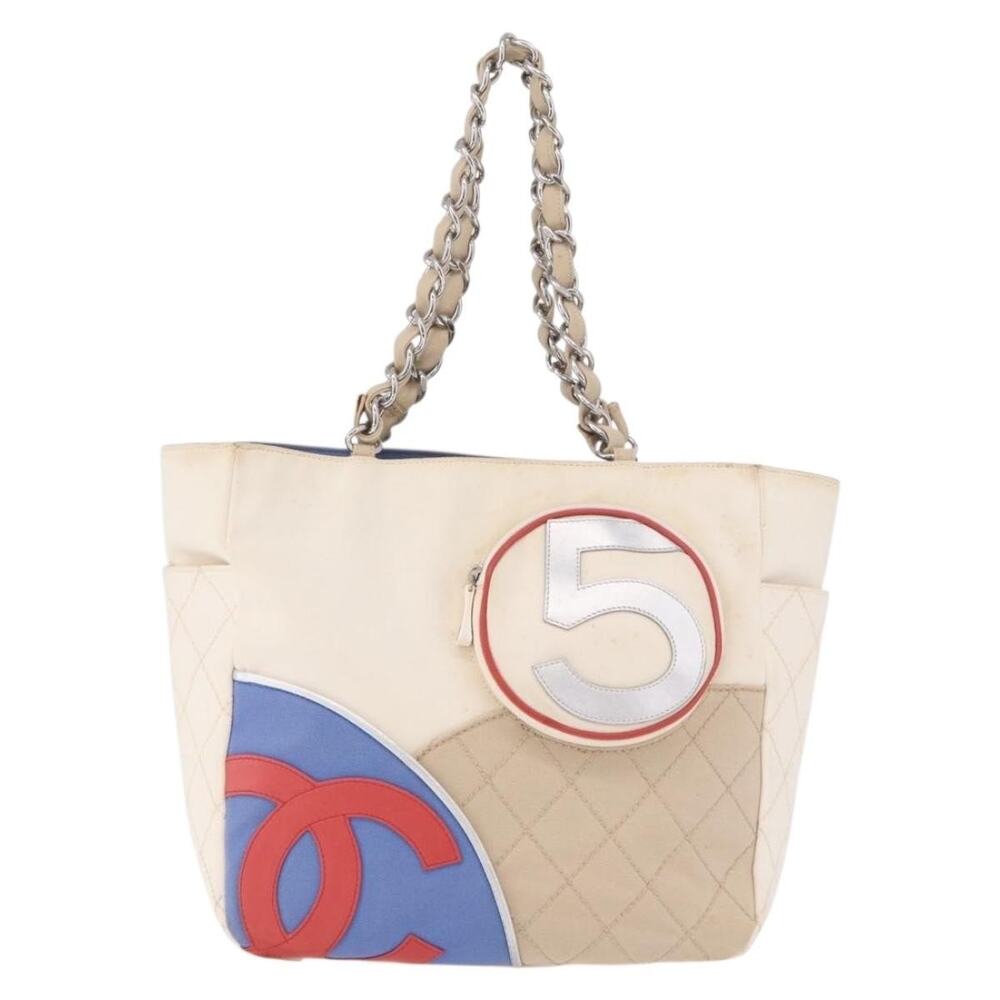 Chanel No. 5 Wild Stitch Chain Tote White